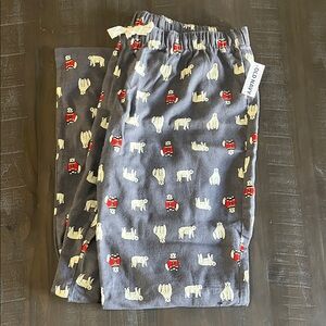 NWT Old Navy Gray Holiday Pajama Pants with Polar Bear Design   Size Medium